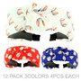 12Pack Baseball Theme Top Knotted Headband