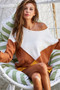 BiBi Color Block Geometric Sweater