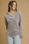 Umgee Soft Thermal Collared Long Sleeve Top