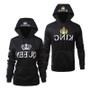 Spring Women'S Clothes Couple Pullover Hoodies Crown Print Hoodie Plus Size Loose Long Sleeve Ladies Hoodies