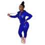 Women'S Spring Print Zipper Hooded Long Sleeve Tracksuits Sports Two-Piece Pants Set