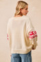 BiBi Christmas Theme Patterned Cable Knit Sweater