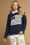 Umgee Distressed American Flag Sweater