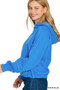 Zenana Fleece Pigment Dye Zip Up Hoodie with Pockets