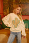 BiBi Cactus Embroidered Fleece Sweatshirt