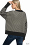 Zenana Ribbed Exposed Seam Two Tone Sweater