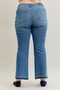 Judy Blue Full Size Mid Rise Slim Bootcut Tummy Control Release Hem Jeans Plus Size