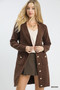 Umgee Button-Down Longline Sweater Cardigan with Front Pockets