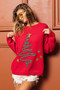 BiBi Sequin Star Tinsel Christmas Sweater