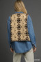 Umgee Mix Patterned Sherpa Tie-Front Vest