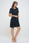 Short-Sleeved Knee-Length Dress​​​​​​​​​​​​​​​​​