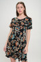 Short-Sleeved Knee-Length Dress​​​​​​​​