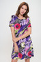 Plus Size Print Missy Dress Short Sleeve​​​​