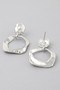 Double Hammered Open Disc Drop Earrings