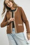 Umgee Two-Tone Button Front Cardigan