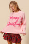 SO ME Merry Christmas Tinsel Lettering Sweater
