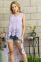 ADORA Crochet Hi-low Tunic Top