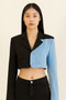 Short Color Block Blazer