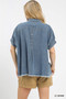 Umgee Washed Denim Oversized Top