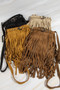 Fame Long Fringe Bucket Shoulder Bag