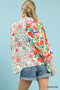 Umgee Mixed Floral Oversized Button Down Shirt