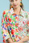 Umgee Mixed Floral Oversized Button Down Shirt