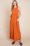 BOMBOM Sleeveless Maxi Dress with Pockets