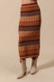 SO ME Multi Color Chevron Knit Skirt