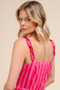 SO ME Stripe Tiered Maxi Dress with Colorful Chain Strap