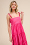 SO ME Stripe Tiered Maxi Dress with Colorful Chain Strap