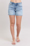 Judy Blue Full Size Mid Rise Washed Denim Shorts Plus Size