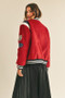 MABLE M Bomber Varsity Jacket with Patch Detail