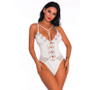 Women Crossover Strap lace Bodysuit Sexy Lingerie