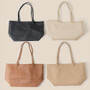 Fame Soft Solid Color Tote Bag