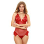 Sexy Party Sexy Teddy Lingerie See-Through Lace Straps Bodysuit Female Sexy Underwear