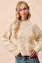 BiBi Checker Board Drop Shoulder Sweater