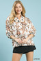 Umgee Mix Floral Print Balloon Sleeve Blouse