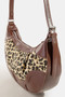 Fame Leopard Print Half Moon Shoulder Bag