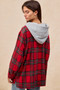 BiBi Brushed Plaid Hooded Jacket