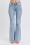 Judy Blue Full Size Mid Rise Rhinestone Side Panel Detail Flare Jeans Plus Size