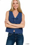 Zenana Tie Front Sweater Vest