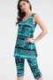 Plus Size Tank Capri Pant Set​​​​