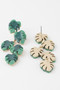Monstera Leaf Drop Earrings