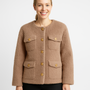 Textured Woven Button-Front Jacket​