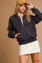 Umgee Zip-Up Fleece Hooded Jacket
