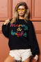 BiBi Tinsel Lettering Christmas Sweater