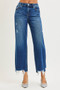 RISEN High Rise Crop Wide Leg Jeans