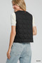 Umgee Heart Quilted Tie-Front Vest