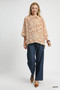 Umgee Abstract Print Button-Up Oversized Shirt