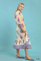 Umgee Flower Patch Border Print Midi Dress